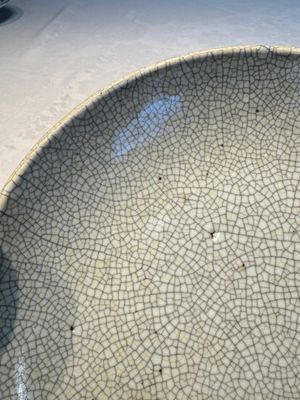 A Chinese blue-glazed shallow bowl and a ge-type dish — photo 4