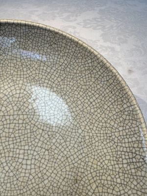 A Chinese blue-glazed shallow bowl and a ge-type dish — photo 5