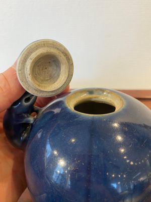 A Chinese blue-glazed teapot with a rat-shaped handle, Transitional period — photo 6