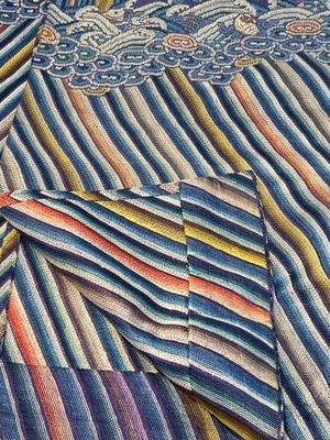 A Chinese blue-ground embroidered silk summer gauze 'Dragon' robe, 'Ji Fu' 吉服, 19th C. — photo 10