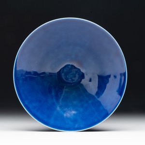 A Chinese blue monochrome bowl, Guangxu mark and of the period — 照片 4
