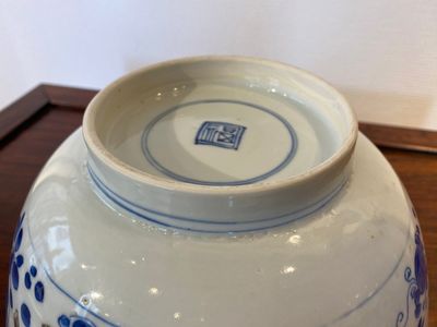 A Chinese blue, white and copper-red 'carps' bowl, Kangxi — 照片 7