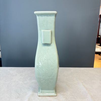 A Chinese blue, white and copper-red celadon-ground 'Hu' vase with birds among blossoming branches — photo 4