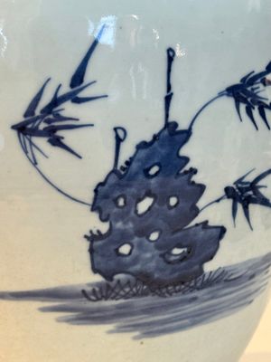 A Chinese blue, white and copper-red 'deer and pine tree' vase, Qianlong — photo 19