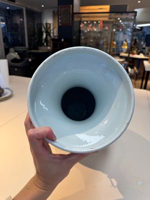 A Chinese blue, white and copper-red 'deer and pine tree' vase, Qianlong — photo 5