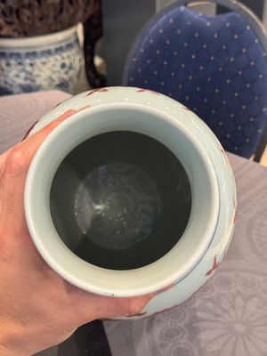 A Chinese blue, white and copper-red 'dragon' vase, Qianlong — photo 4