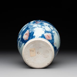 A Chinese blue, white and copper-red 'kylin and phoenix' vase, 19th C. — photo 6