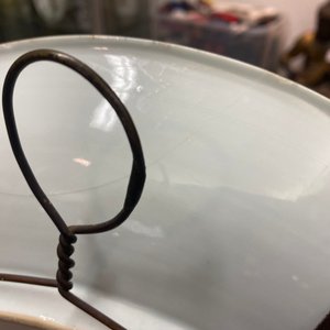 A Chinese blue, white and copper-red powder-blue-ground dish, Kangxi — photo 14