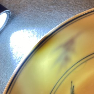 A Chinese blue, white and copper red saucer dish with floral design, Kangxi — 照片 4