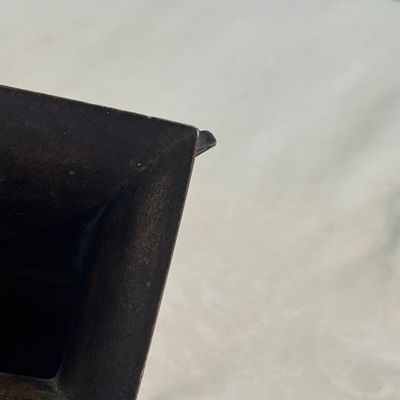 A Chinese bronze archaistic fang zun on a later wooden stand — photo 8