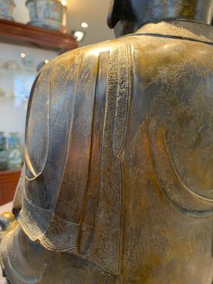 A Chinese bronze Bodhisattva on a lotus throne, Ming — photo 12