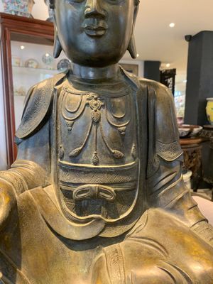 A Chinese bronze Bodhisattva on a lotus throne, Ming — photo 4