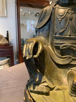 A Chinese bronze Bodhisattva on a lotus throne, Ming — photo 6