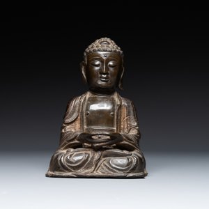 A Chinese bronze Buddha, Ming — photo 2