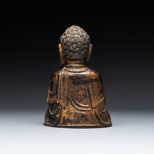 A Chinese bronze Buddha, Ming — photo 4