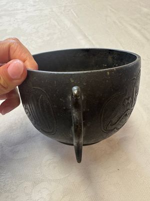 A Chinese bronze censer with Arabic inscription and double fish-form handles, Xuande mark, 17/18th C. — photo 4