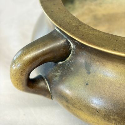A Chinese bronze censer with loop-handles — photo 7