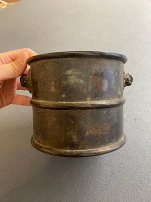 A Chinese bronze censer with mythical beast head handles, Xuande mark, Kangxi — 照片 1