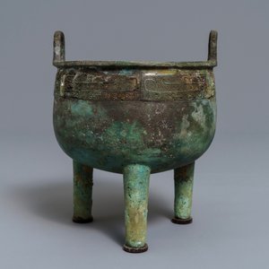 A Chinese bronze 'ding' ritual vessel with inscription, Western Zhou (11th - 8th C. b.C.) — 照片 3