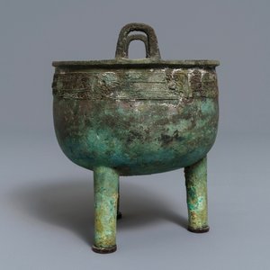 A Chinese bronze 'ding' ritual vessel with inscription, Western Zhou (11th - 8th C. b.C.) — 照片 4
