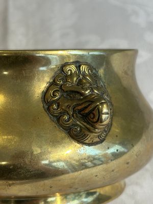 A Chinese bronze elephant-head-handled censer, Xuande mark, Kangxi/Qianlong — photo 9