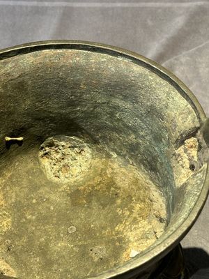 A Chinese bronze 'elephant' tripod censer and cover, Ming — photo 16