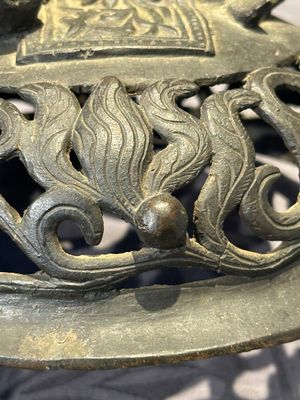 A Chinese bronze 'elephant' tripod censer and cover, Ming — photo 8