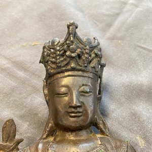 A Chinese bronze figure of Buddha, 18th C. — 照片 21
