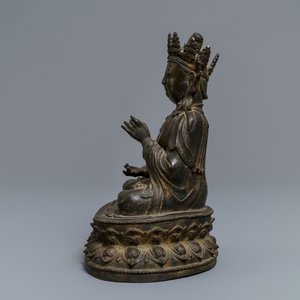 A Chinese bronze figure of Buddha, Ming — 照片 4