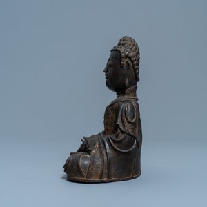 A Chinese bronze figure of Buddha, Ming — 照片 4