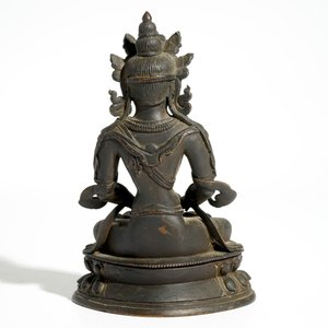 A Chinese bronze figure of Green Tara (Syamatara), Ming — photo 4