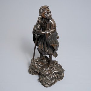 A Chinese bronze figure of Li Tieguai, 18/19th C. — 照片 1