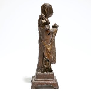 A Chinese bronze figure of Shancai, Ming — photo 3