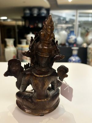 A Chinese bronze figure of Wenchang Wang and a copper alloy figure of Tara, Ming and 19/20th C. — 照片 5