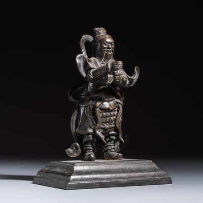 A Chinese bronze figure of Zhenwu, Ming