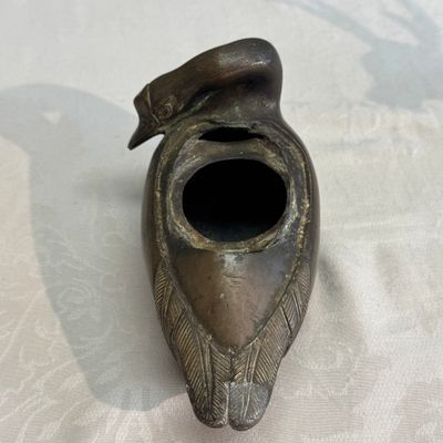 A Chinese bronze 'Goose' incense burner and a 'Stag' incense burner — photo 6