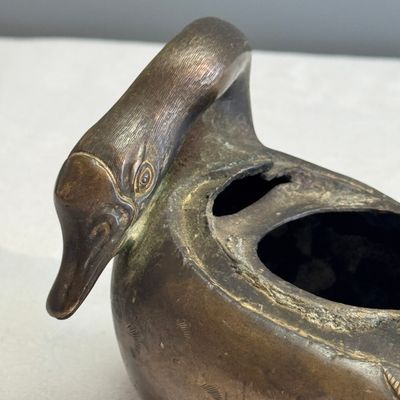 A Chinese bronze 'Goose' incense burner and a 'Stag' incense burner — photo 7