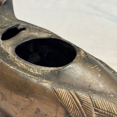 A Chinese bronze 'Goose' incense burner and a 'Stag' incense burner — photo 8