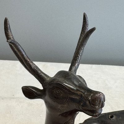A Chinese bronze 'Goose' incense burner and a 'Stag' incense burner — photo 16