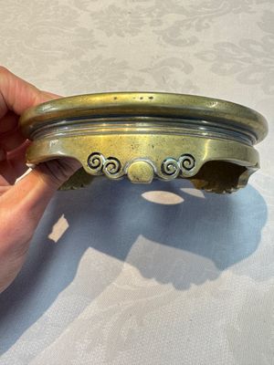 A Chinese bronze handled censer and stand, 17/18th C. — photo 16