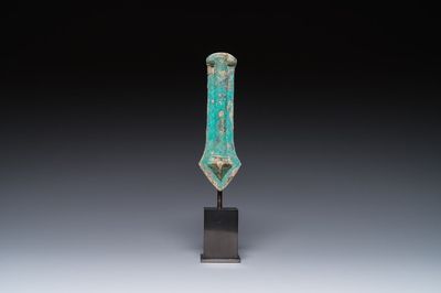 A Chinese bronze horse harness frontlet, Western Zhou