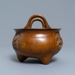 A Chinese bronze incense burner for the Islamic market, Xuande mark, 17/18th C. — 照片 5