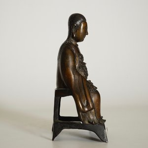 A Chinese bronze model of a seated Zhenwu, Ming — 照片 12