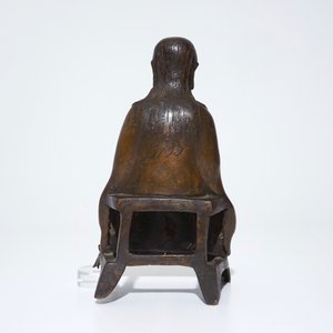 A Chinese bronze model of a seated Zhenwu, Ming — 照片 3