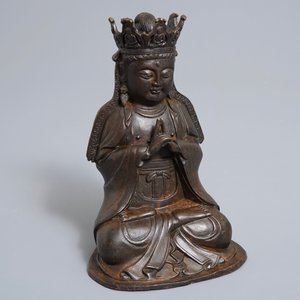 A Chinese bronze model of Guanyin, 19th C. — photo 7