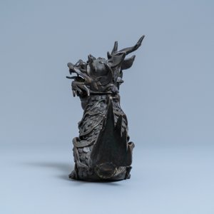 A Chinese bronze 'qilin' censer, Ming — photo 5