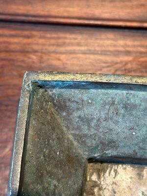 A Chinese bronze ritual vessel, 'Fu', Qianlong seal mark and of the period — 照片 15