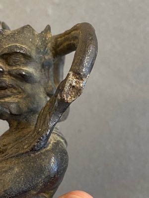A Chinese bronze sculpture of Kui Xing, Ming — photo 8