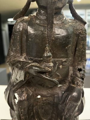 A Chinese bronze sculpture of Wenchang Wang, Ming — 照片 4