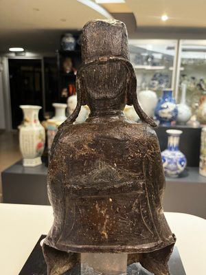 A Chinese bronze sculpture of Wenchang Wang, Ming — 照片 8